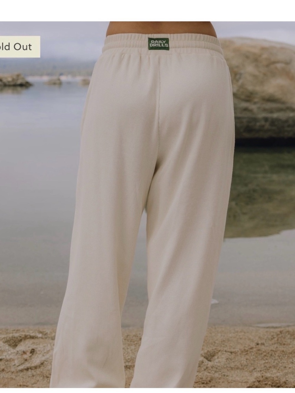 Daily Drills thermal loungewear pants - sandy yellow